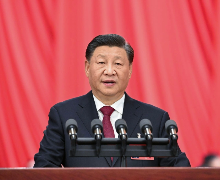 10月16日,习近平在中国共产党第二十次全国代表大会上作报告。新华社记者 饶爱民 摄 10月16日,习近平在中国共产党第二十次全国代表大会上作报告。新华社记者 饶爱民 摄